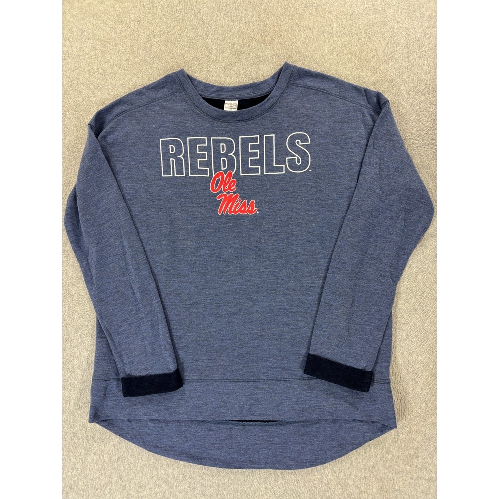 Ole Miss Rebels Sideline Campus Light Weight Crew Sweatshirt‎ (Women's Large)